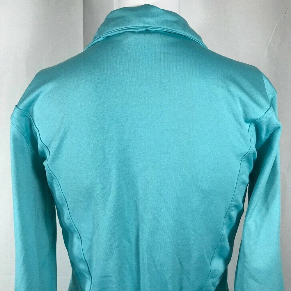 Nike Jacket Womens Sz XS Dri-Fit Light Blue Mock Neck Zip Up Athletic‎ Pockets